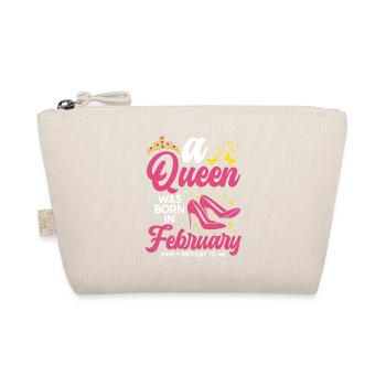 A queen was born in February all the best - Organic Pouch - nature - Front