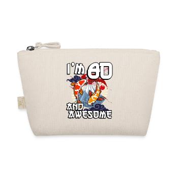 Ich Bin 80 Und Awesome Japanischer Karpfen Koi - Bio-Täschchen - Natur - Vorne