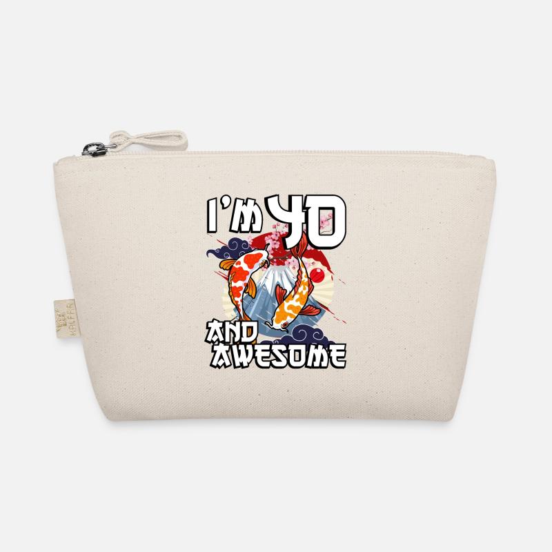 I Am 40 And Awesome Japanese Carp Koi Organic Pouch