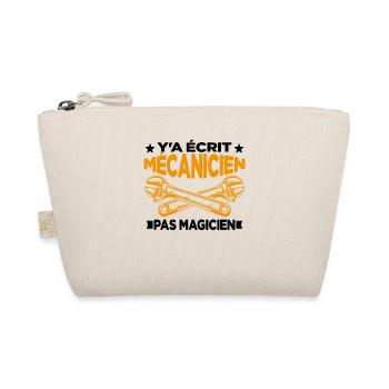 Y'a écrit Mécanicien Pas Magicien Cadeau Homme - Trousse biologique - nature - Devant