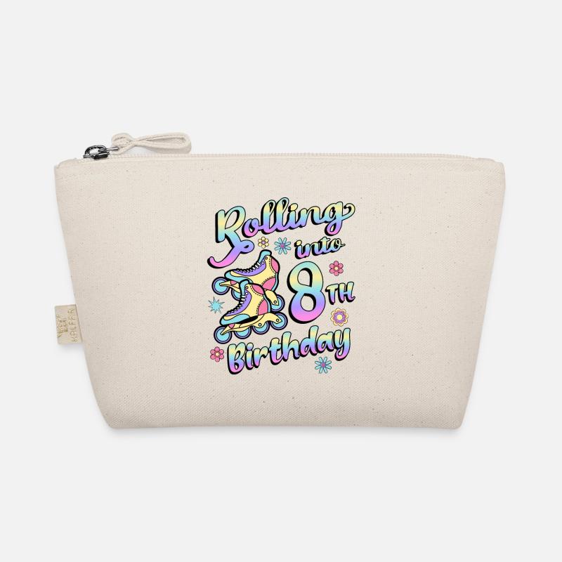 Rolling Into 8th Geburtstag Roller Skater Inline Bio-Täschchen