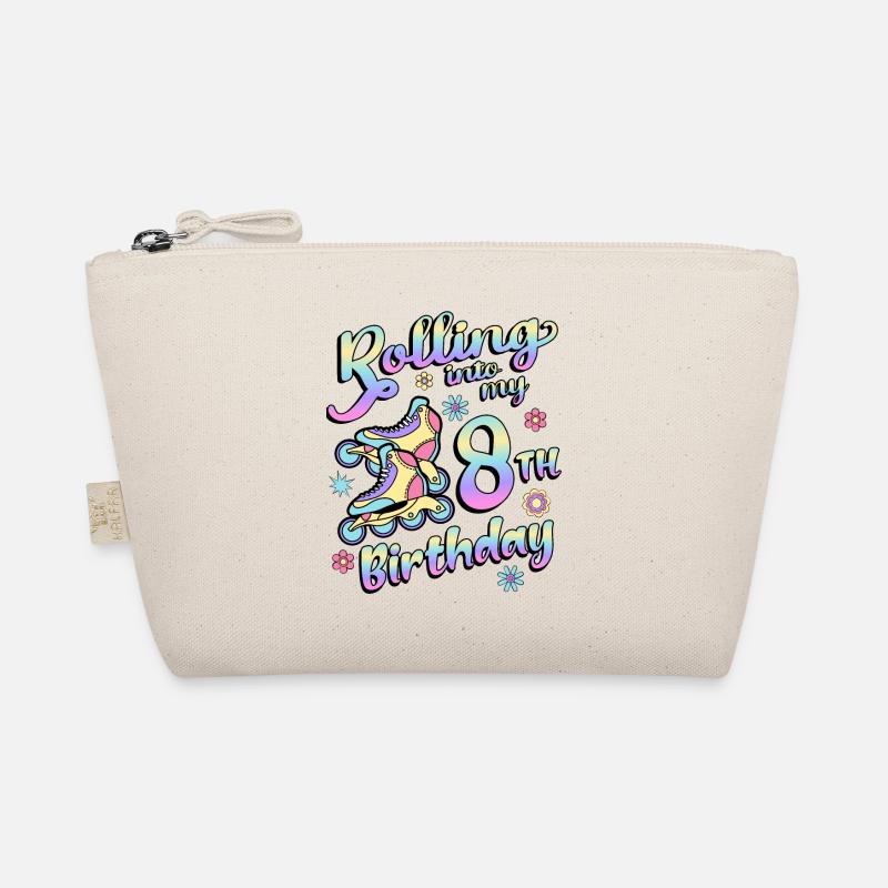 Rolling Into My 8th Birthday Roller Skater Inline Bio-Täschchen