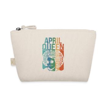 April Queen Birth Month Celebrate Black Faith - Organic Pouch - nature - Front