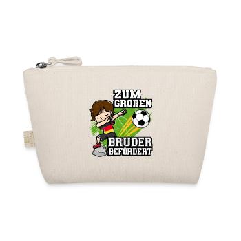 Zum Großen Bruder Befördert Soccer Player German - Bio-Täschchen - Natur - Vorne