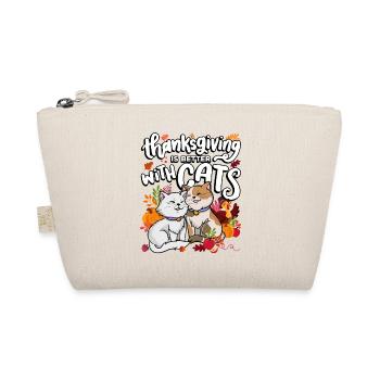 Thanksgiving Ist Besser Mit Katzen Thanksgiving - Bio-Täschchen - Natur - Vorne