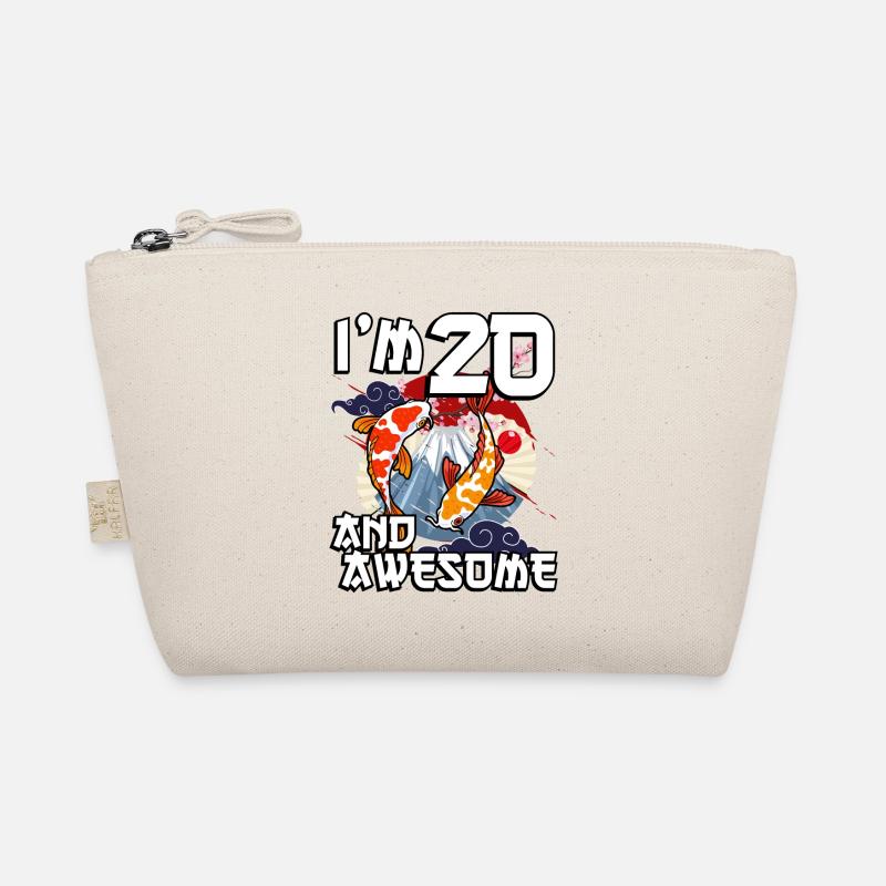 I Am 20 And Awesome Japanese Carp Koi Organic Pouch