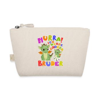 Hurra! Ich Werde Großer Bruder Cute Dragon Baby - Bio-Täschchen - Natur - Vorne