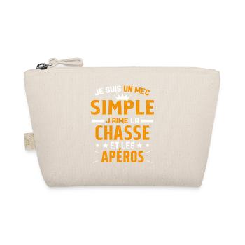 Un mec Simple J'aime la Chasse et les Apéros - Trousse biologique - nature - Devant