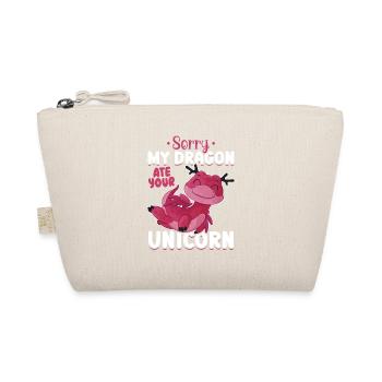 Dragon Lovers Funny Unicorn Joke - Organic Pouch - nature - Front