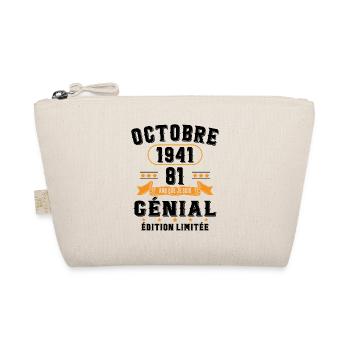 81 Ans Anniversaire Vintage Né(e) en Octobre 1941 - Trousse biologique - nature - Devant