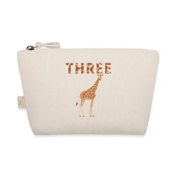 3. Geburtstag Giraffe Zoo Safari 3 Jahre alt - Bio-Täschchen - Natur - Vorne