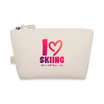 Ich liebe Skiing - Bio-Täschchen - Natur - Vorne
