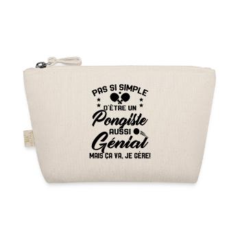 Pongiste génial Humour Cadeau Ping Pong - Trousse biologique - nature - Devant