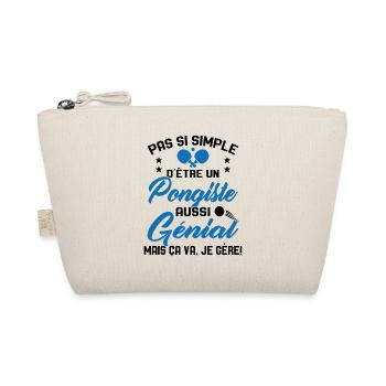 Pongiste génial Humour Cadeau Ping Pong - Trousse biologique - nature - Devant