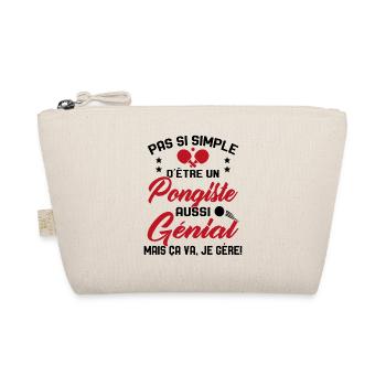 Pongiste génial Humour Cadeau Ping Pong - Trousse biologique - nature - Devant