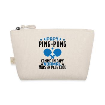 Papy pongiste comme un papy normal plus cool - Trousse biologique - nature - Devant