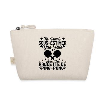 Une fille et joueur de ping pong Cadeau Humour - Trousse biologique - nature - Devant