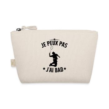 Je peux pas J'ai Bad Cadeau Joueur Homme Badminton - Trousse biologique - nature - Devant