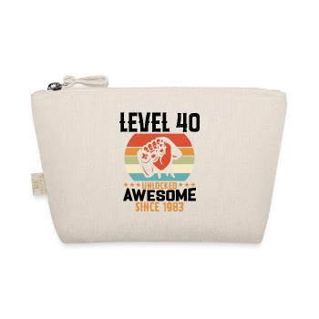 Level 40 Jahre Gaming-Geburtstagsgeschenk freischalten - Bio-Täschchen - Natur - Vorne