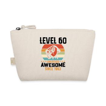 Level 60 Jahre Gaming-Geburtstagsgeschenk freischalten - Bio-Täschchen - Natur - Vorne