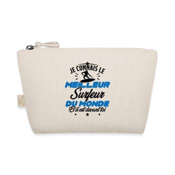 Humour Surf Homme Meilleur Surfeur Du monde - Trousse biologique - nature - Devant
