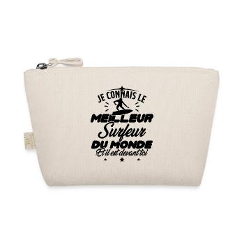 Humour Surf Homme Meilleur Surfeur Du monde - Trousse biologique - nature - Devant