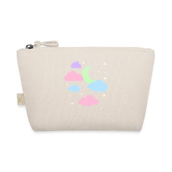 Cute Pastel Goth Moon Clouds Kawaii - Organic Pouch - nature - Front