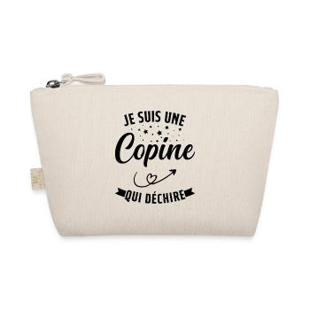 Je Suis Une Copine Qui Déchire Humour Cadeau - Trousse biologique - nature - Devant