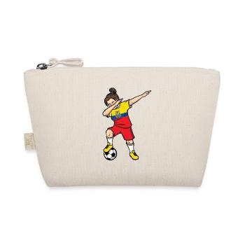 Dabbing Soccer Player Girls Ecuador Soccer - Organic Pouch - nature - Front