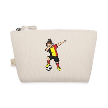 Dabbing Fußballspieler Mädchen Belgien Fußball - Bio-Täschchen - Natur - Vorne
