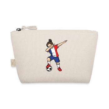 Dabbing Footballeuse Filles France Football - Trousse biologique - nature - Devant