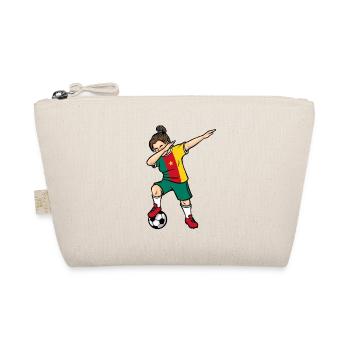 Dabbing Fußballspieler Mädchen Kamerun Fußball - Bio-Täschchen - Natur - Vorne