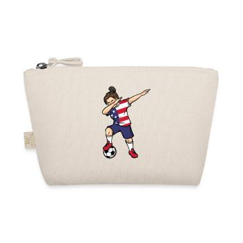 USA Dabbing Soccer Player Girls America Soccer - Trousse biologique - nature - Devant