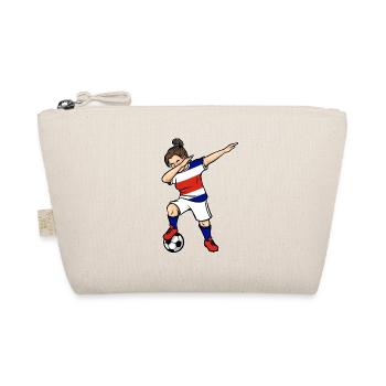 Dabbing Soccer Player Girls Costa Rica Soccer - Organic Pouch - nature - Front