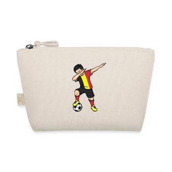 Dabbing Soccer Player Boy Belgium Soccer - Organic Pouch - nature - Front