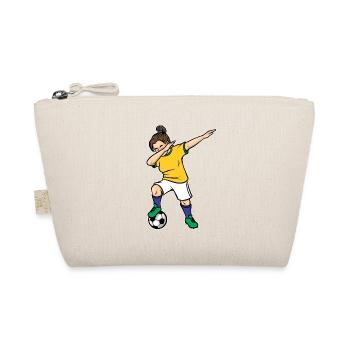 Dabbing Soccer Player Girls Brazil Soccer - Organic Pouch - nature - Front