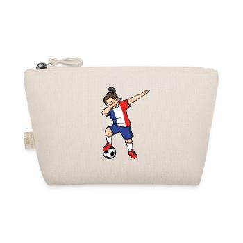 Dabbing Fußballspieler Mädchen Frankreich Fußball - Bio-Täschchen - Natur - Vorne