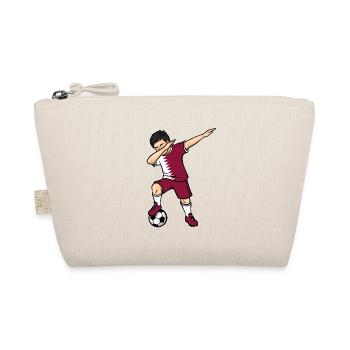 Dabbing Fußballspieler Junge Katar Fußball - Bio-Täschchen - Natur - Vorne
