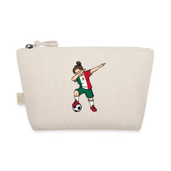 Dabbing Fußballspieler Mädchen Mexiko Fußball - Bio-Täschchen - Natur - Vorne