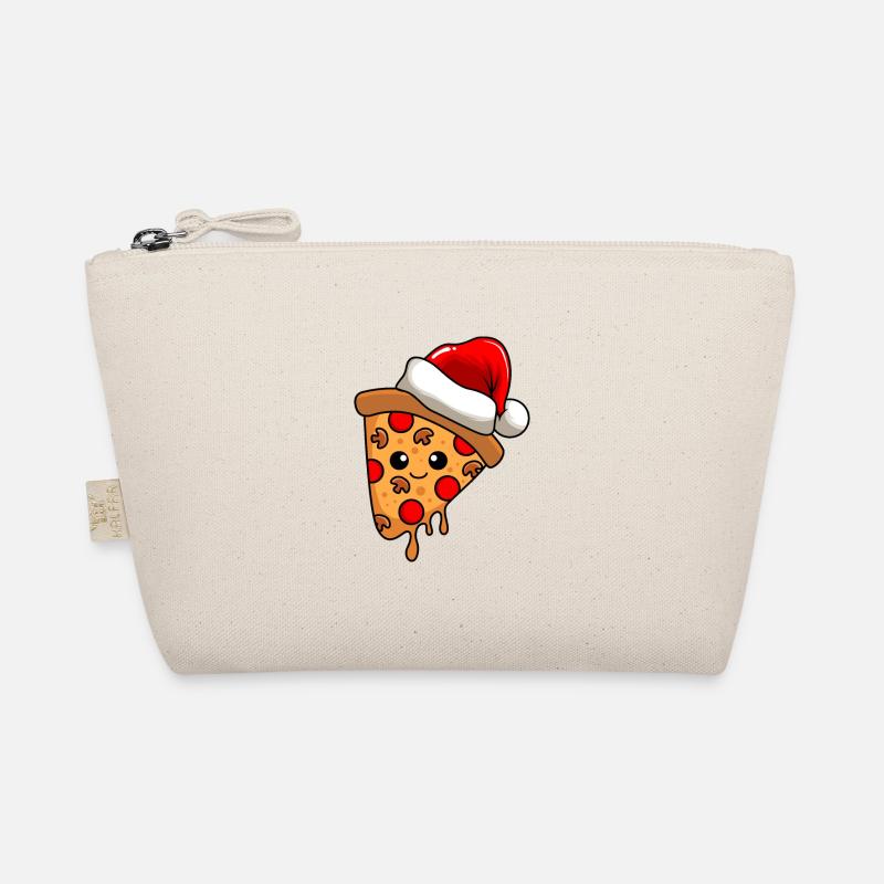 Pizza Weihnachten Comic Xmas Bio-Täschchen