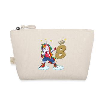 Girl Unicorn Gift Birthday 8 Years - Organic Pouch - nature - Front