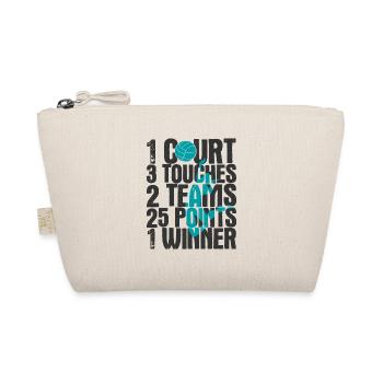 Volleyballer Spruch Für Volleyballspiel Volleyball - Bio-Täschchen - Natur - Vorne