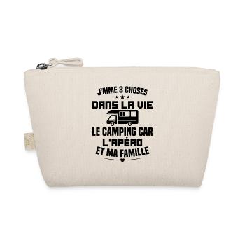 le camping car l'apéro et ma famille Humour Cadeau - Trousse biologique - nature - Devant