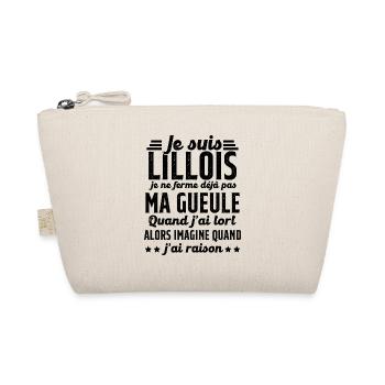 Lillois je ferme pas ma gueule cadeau Lille humour - Trousse biologique - nature - Devant