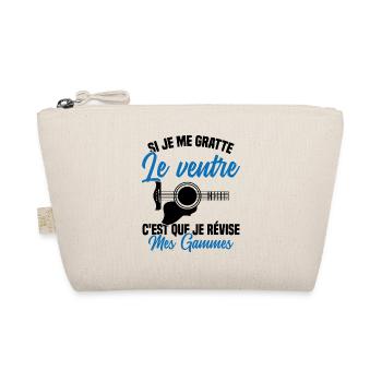 Si je me gratte le ventre humour guitariste - Trousse biologique - nature - Devant