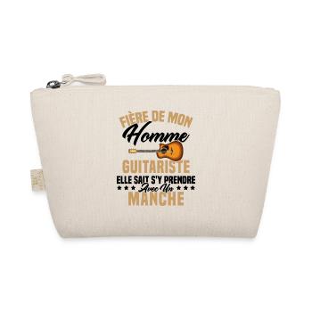 Fier de ma femme guitariste manche - Trousse biologique - nature - Devant