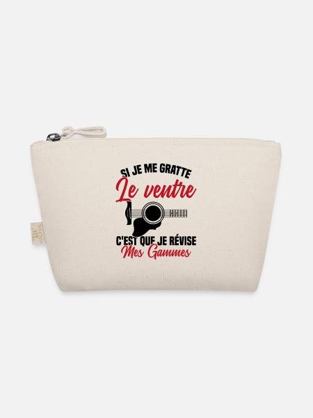Si je me gratte le ventre humour guitariste - Trousse biologique - nature - Devant