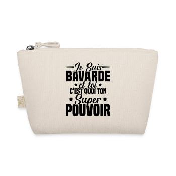 Fille Bavarde Phrase Drôle Super Pouvoir Cadeau - Trousse biologique - nature - Devant