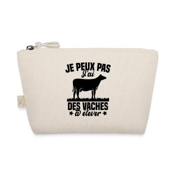 J'peux pas j'ai des vaches a élever humour Cadeau - Trousse biologique - nature - Devant