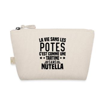 Tartine sans chocolat Humour Cadeau - Trousse biologique - nature - Devant